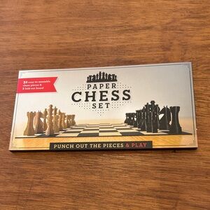 Chronical Books NEW Paper Chess Set - NEW